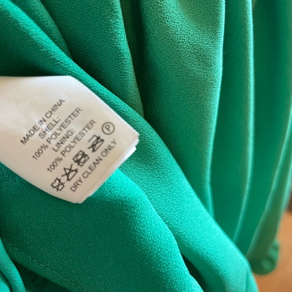 Green KATE SPADE US 10 Scenic Route Beryl Green Open Ruffle Back Mini Dress - Picture 4 of 4